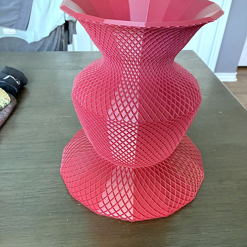 3D-printed lattice vase